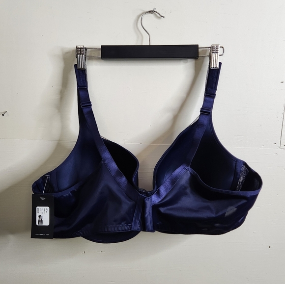 Deesse New Lightly Lined Contour T-Shirt Bra Underwire Lace Navy Blue 48c new - Picture 4 of 7